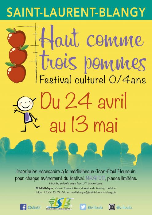 Le 1er Festival culturel  « Haut comme trois pommes » à Saint Laurent Blangy