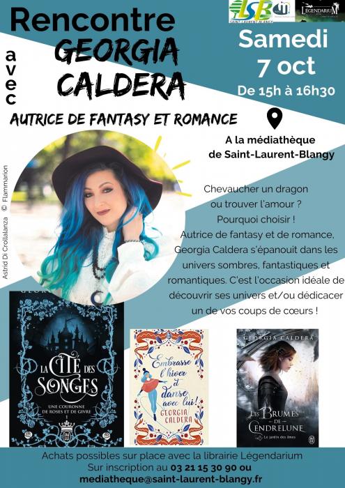 Rencontre avec Georgia Caldera à la Médiathèque de Saint-Laurent-Blangy 