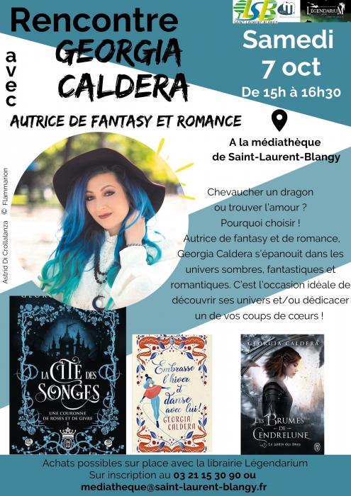 Rencontre avec Georgia Caldera à la Médiathèque de Saint-Laurent-Blangy 