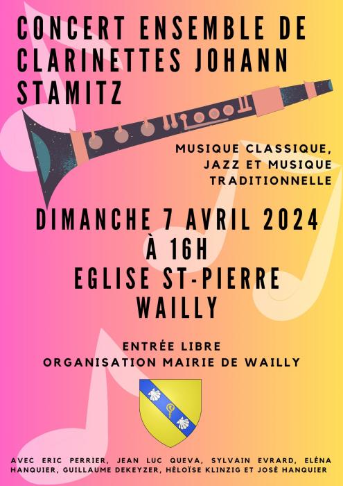 Un concert de clarinettes en l'église de Wailly