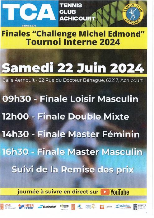 Le Tennis Club Achicourt organise ses finales