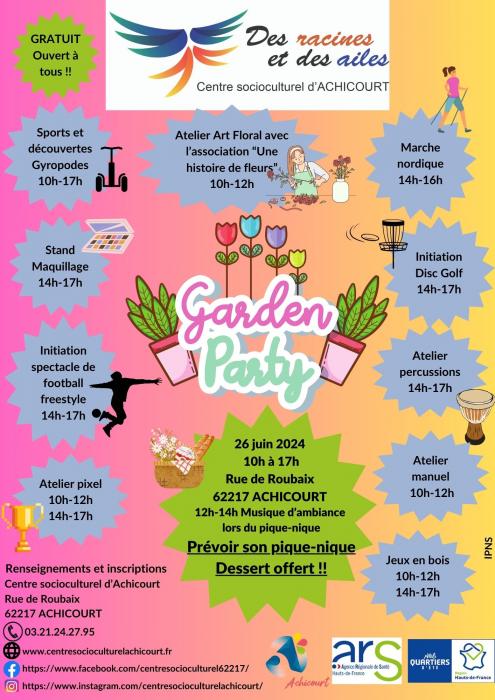 Une Garden Party au centre socioculturel d’Achicourt