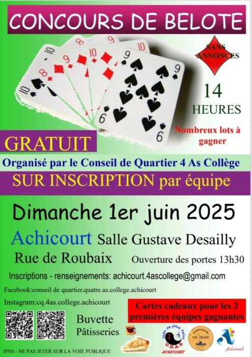 Un concours de belote à Achicourt
