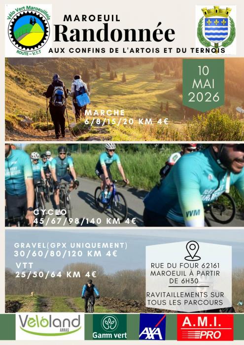 Le Vélo Vert Marœuillois organise des randonnées