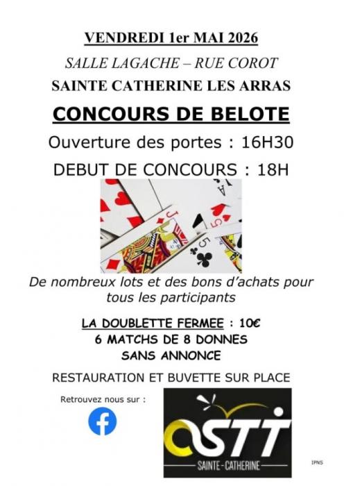 Un concours de belote à Sainte Catherine