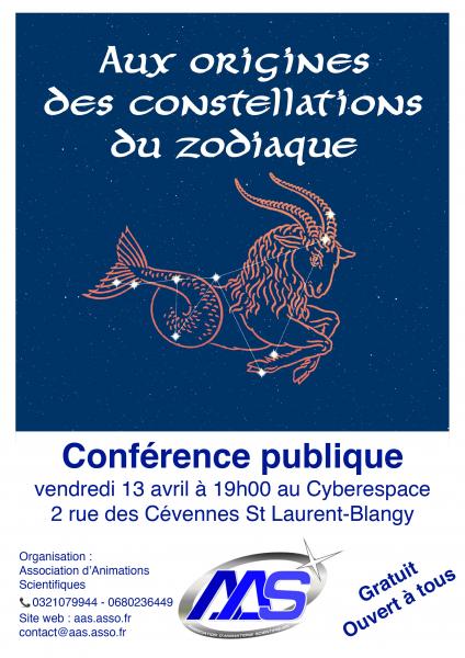 Une conférence sur les constellations du zodiaque