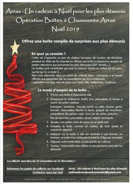 L’opération boîtes à chaussures de Noël pour les plus démunis!!!