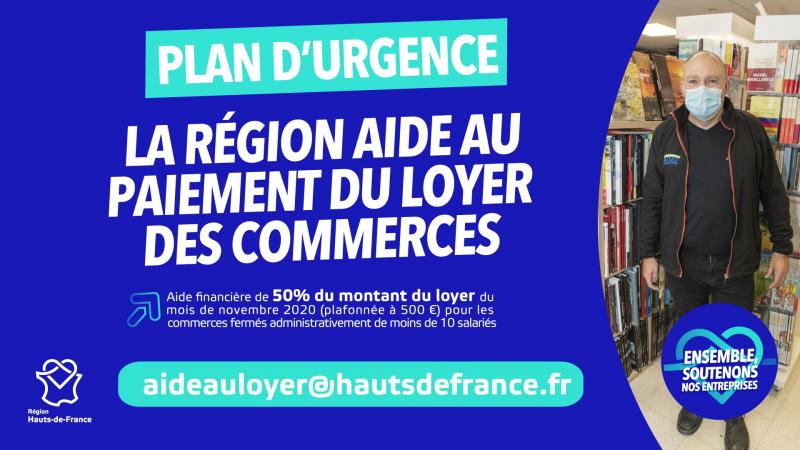 La région aide pour le paiement du loyer des commerçants 