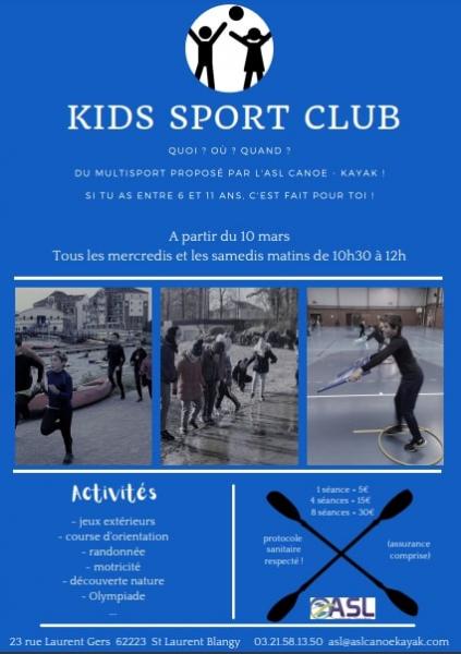 L’ASL canoé kayak lance l’opération Kids sport club!!