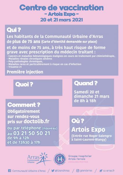 Un nouveau week end de vaccination à Artois Expo!!!!