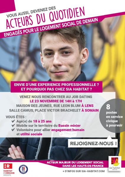 SIA Habitat recrute des services civiques!!!