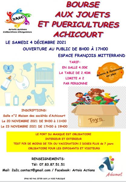 2A2C organise une bourse aux jouets à Achicourt