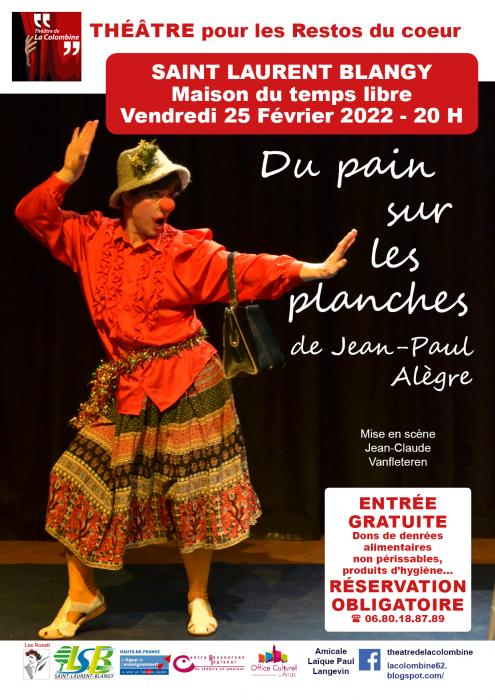 Du théâtre à Saint Laurent Blangy pour les Restos du cœur!!!!!