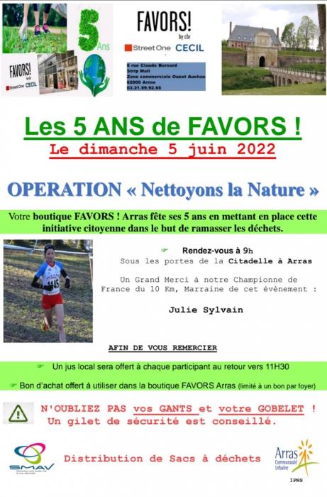 Favors fête ses 5 ans avec l'opération nettoyons la nature