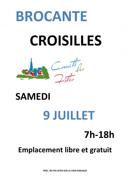 Une brocante à Croisilles ce samedi