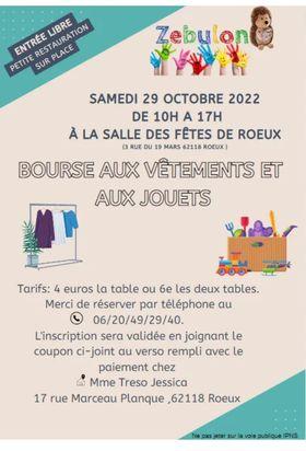 Une bourse aux vêtements et aux jouets à Roeux