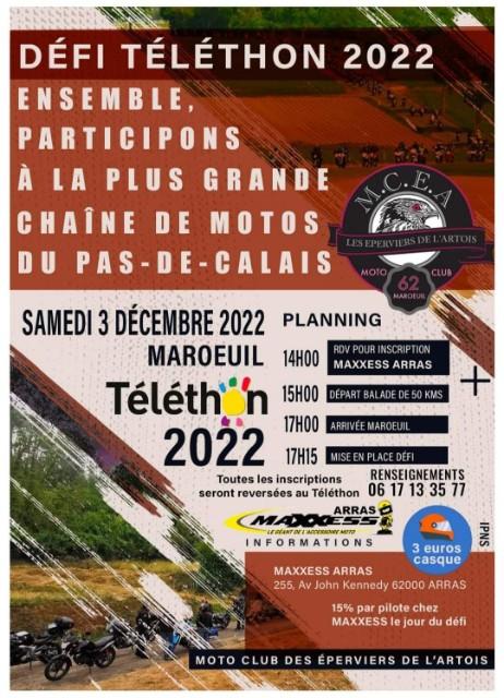 Les Eperviers de l’Artois organisent un défi pour le Téléthon