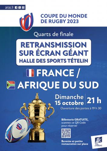 Le France - Afrique du sud sur écran géant à la Halle Tételin