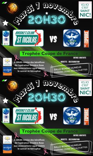 Un défi pour le basket club de Saint Nicolas en Coupe de France
