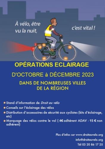 L’association Droit Au Vélo mène sa campagne de sensibilisation « Cyclistes, brillez »