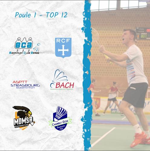 Le badminton club Arras dans le top 12 en direct vidéo sur notre site internet!!!