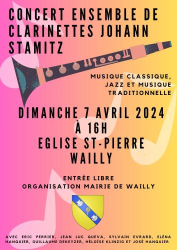 Un concert de clarinettes en l'église de Wailly