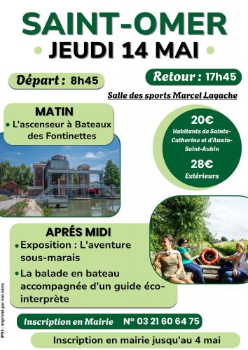 Sainte Catherine propose une sortie à Saint-Omer