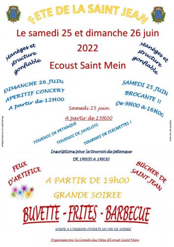 Ecoust Saint Mein fête la Saint Jean